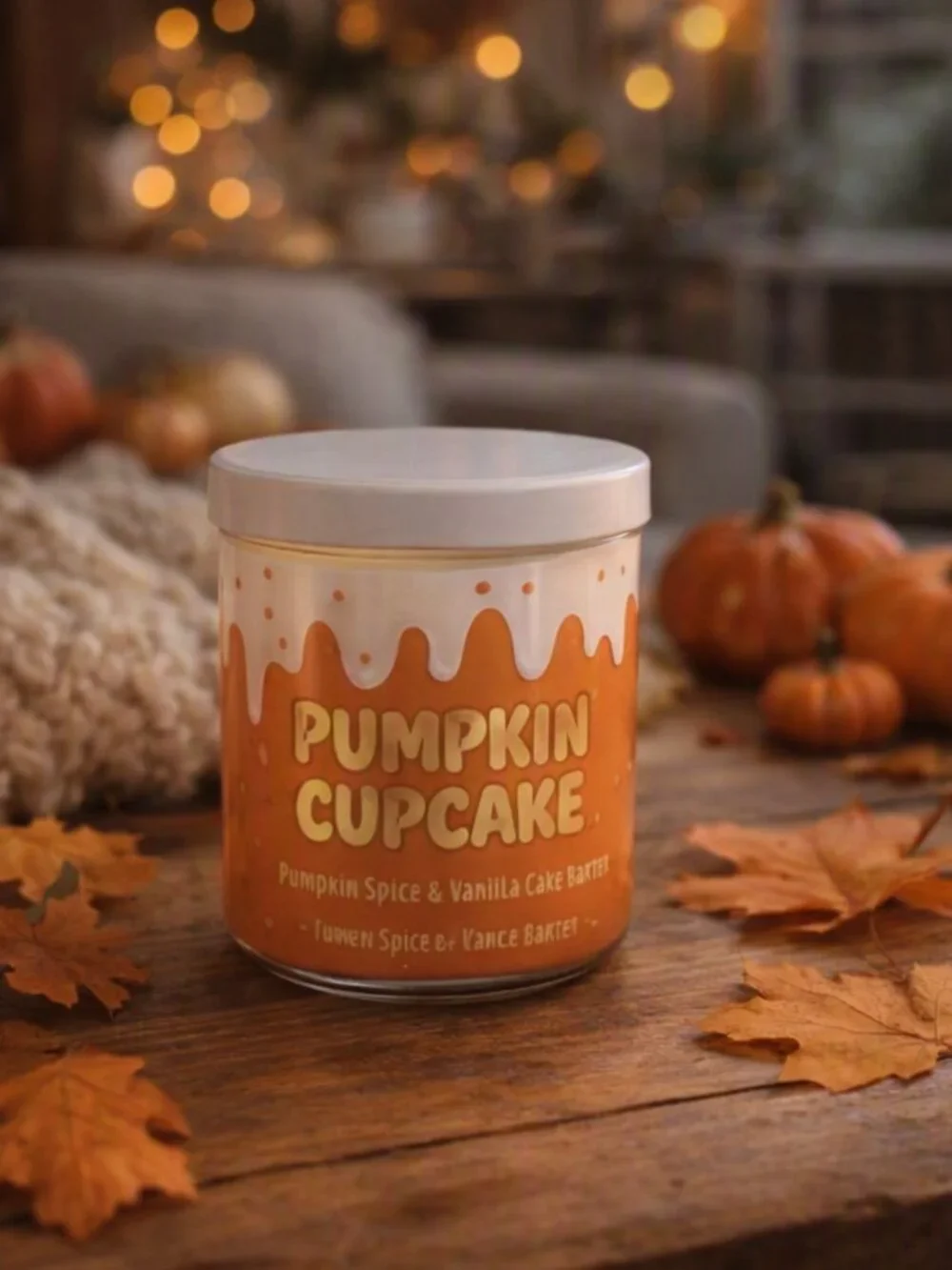 Pumpkin Cupcake Scented Candle • Fall Cozy • 13.5 oz